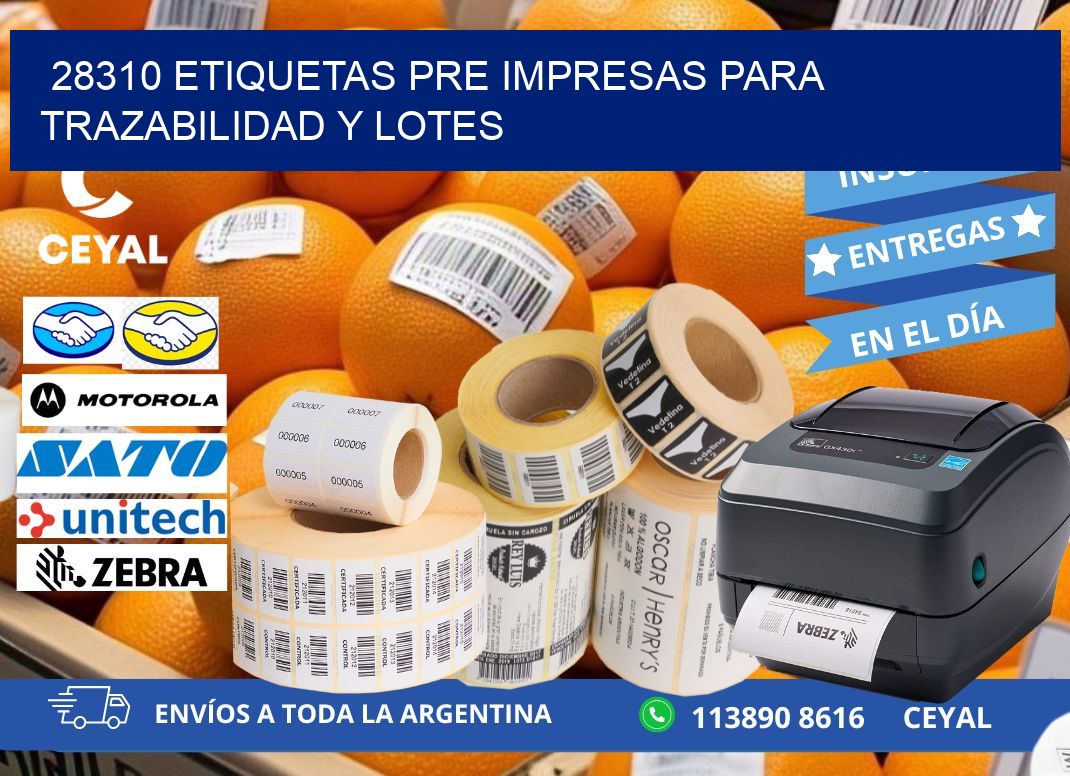 28310 etiquetas pre impresas para trazabilidad y lotes