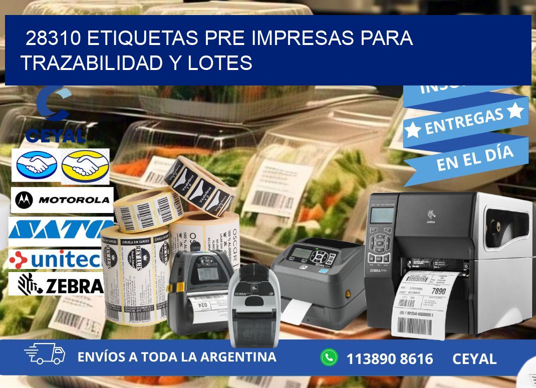 28310 etiquetas pre impresas para trazabilidad y lotes