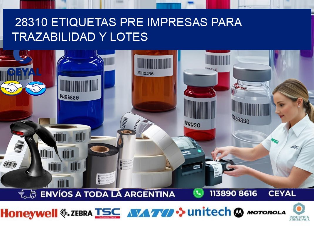 28310 etiquetas pre impresas para trazabilidad y lotes