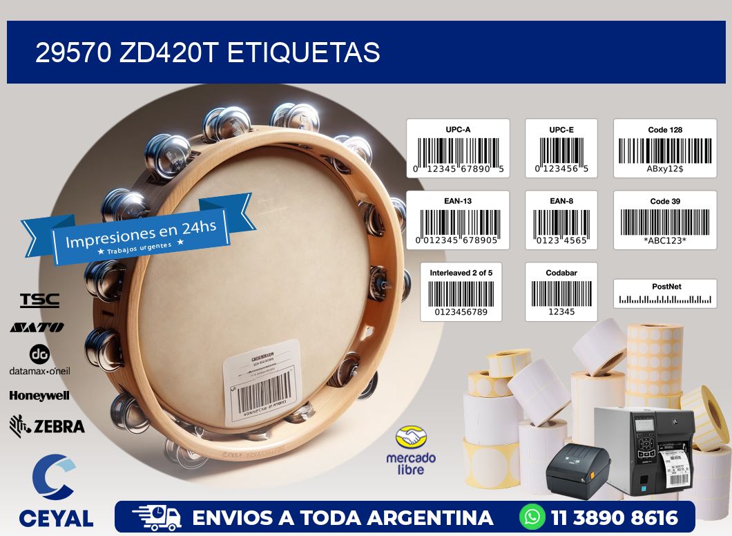 29570 ZD420t etiquetas