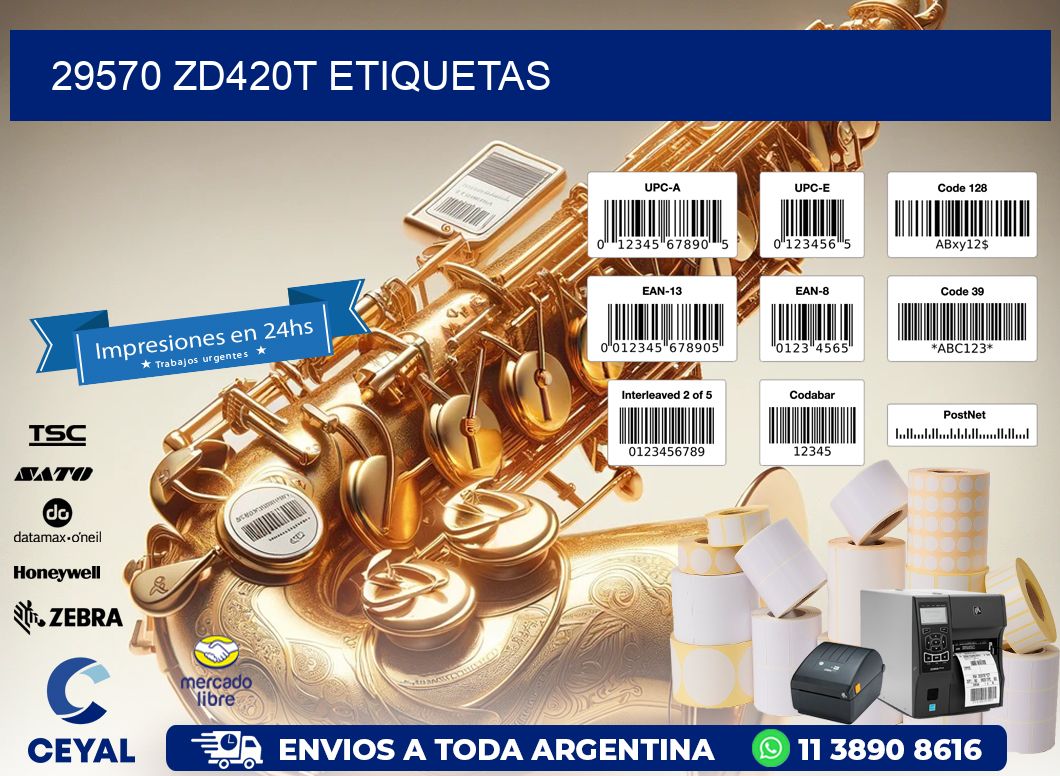 29570 ZD420t etiquetas
