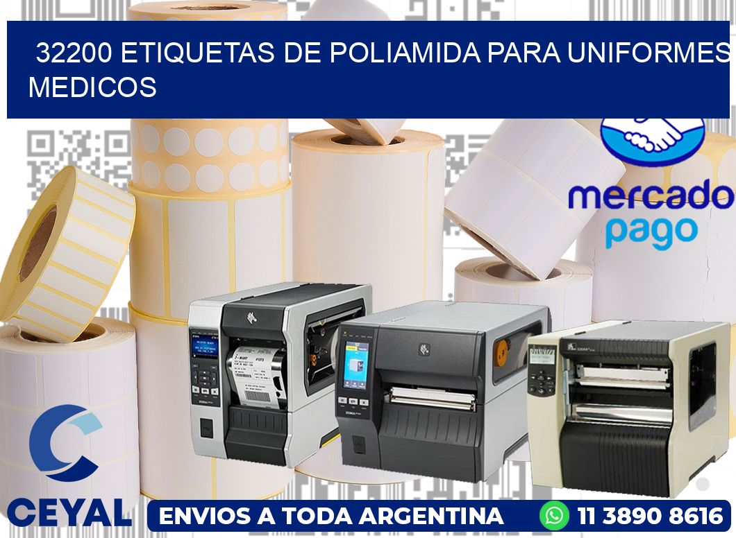 32200 Etiquetas de poliamida para uniformes medicos