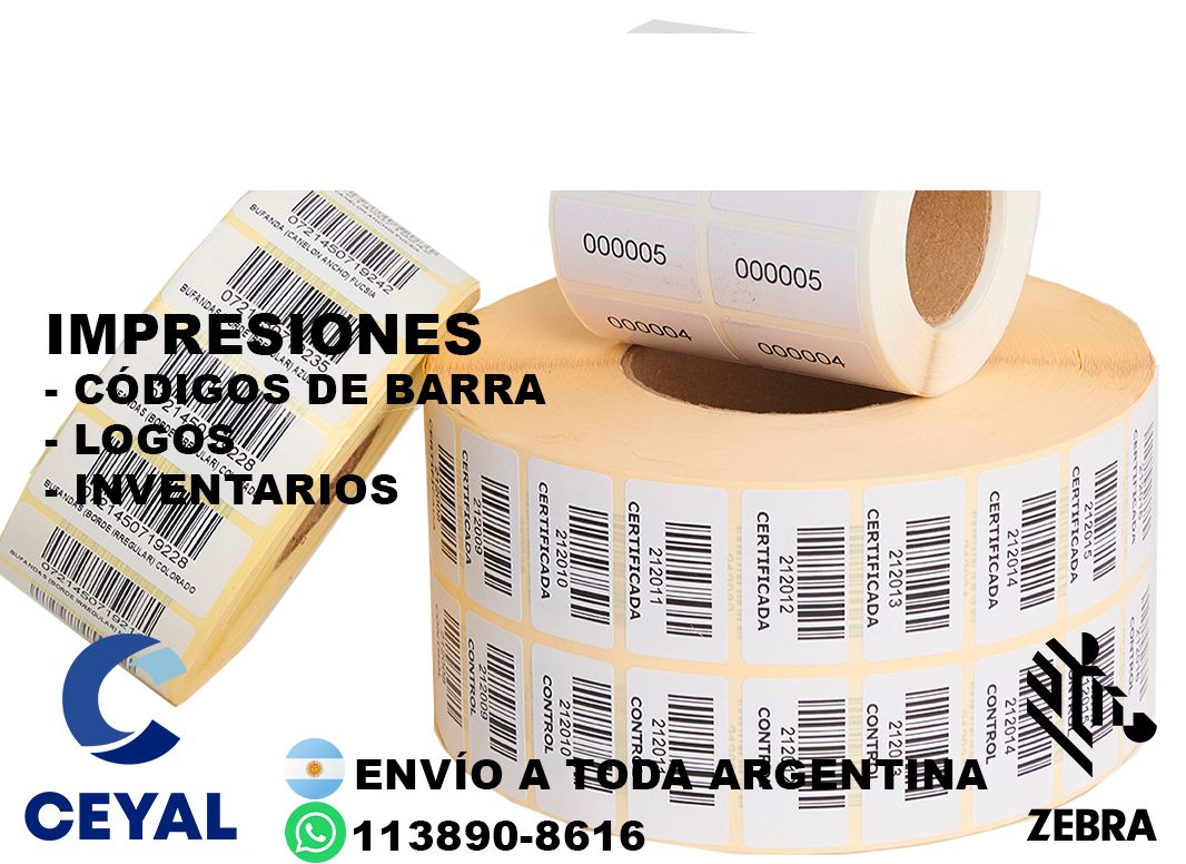 3470 Etiquetas en rollo para grandes tiradas