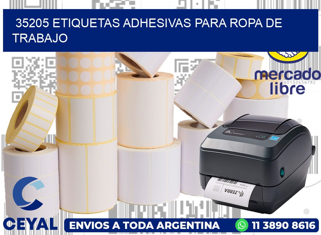 35205 Etiquetas adhesivas para ropa de trabajo