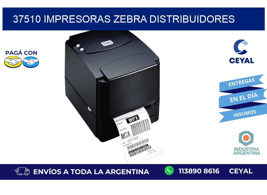 37510 impresoras Zebra distribuidores