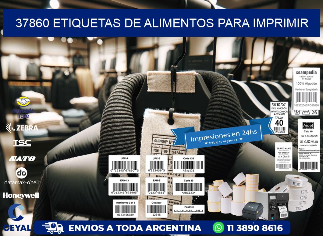 37860 Etiquetas de alimentos para imprimir