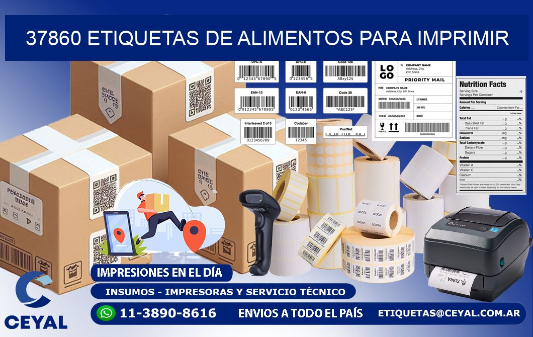 37860 Etiquetas de alimentos para imprimir