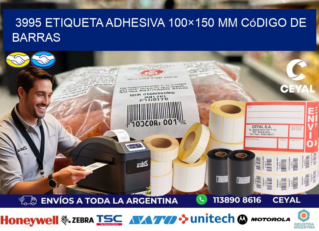 3995 etiqueta adhesiva 100×150 mm código de barras