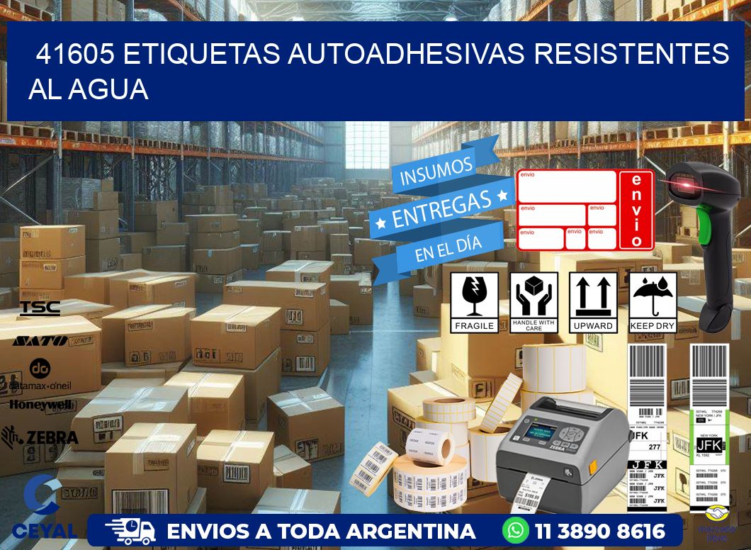 41605 etiquetas autoadhesivas resistentes al agua