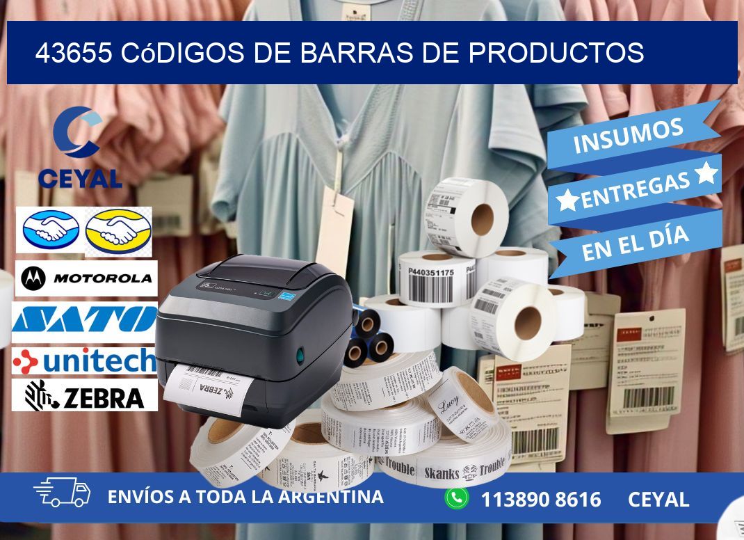 43655 Códigos de barras de productos