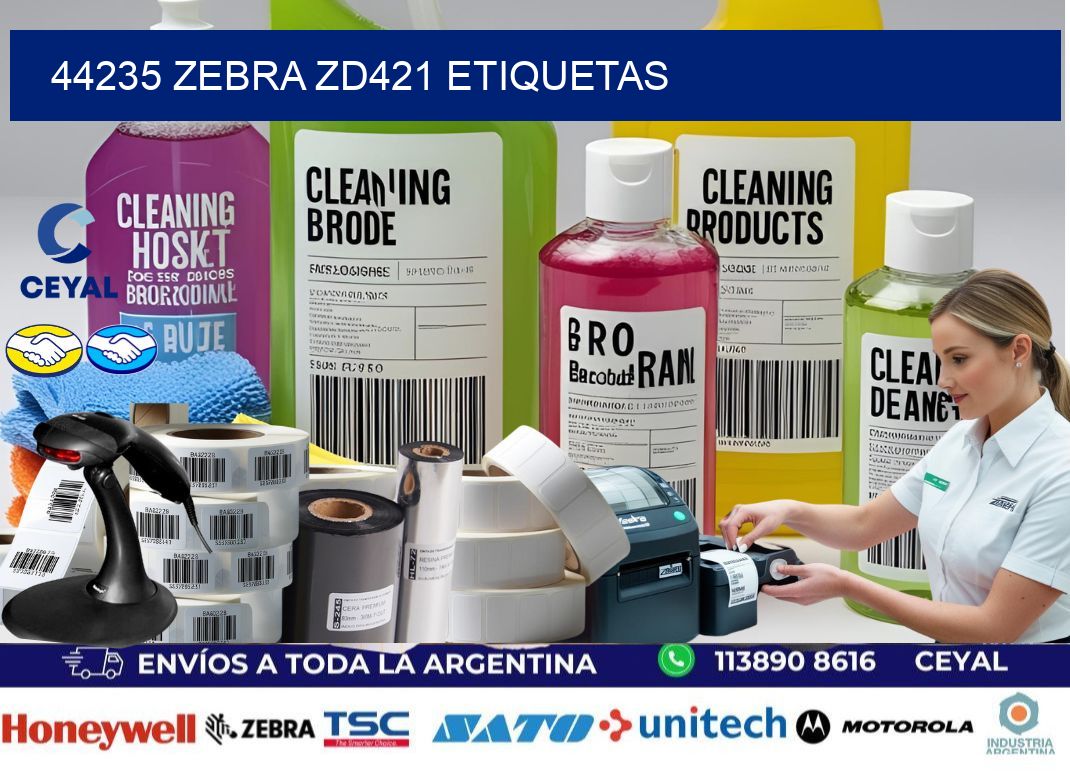 44235 Zebra ZD421 etiquetas