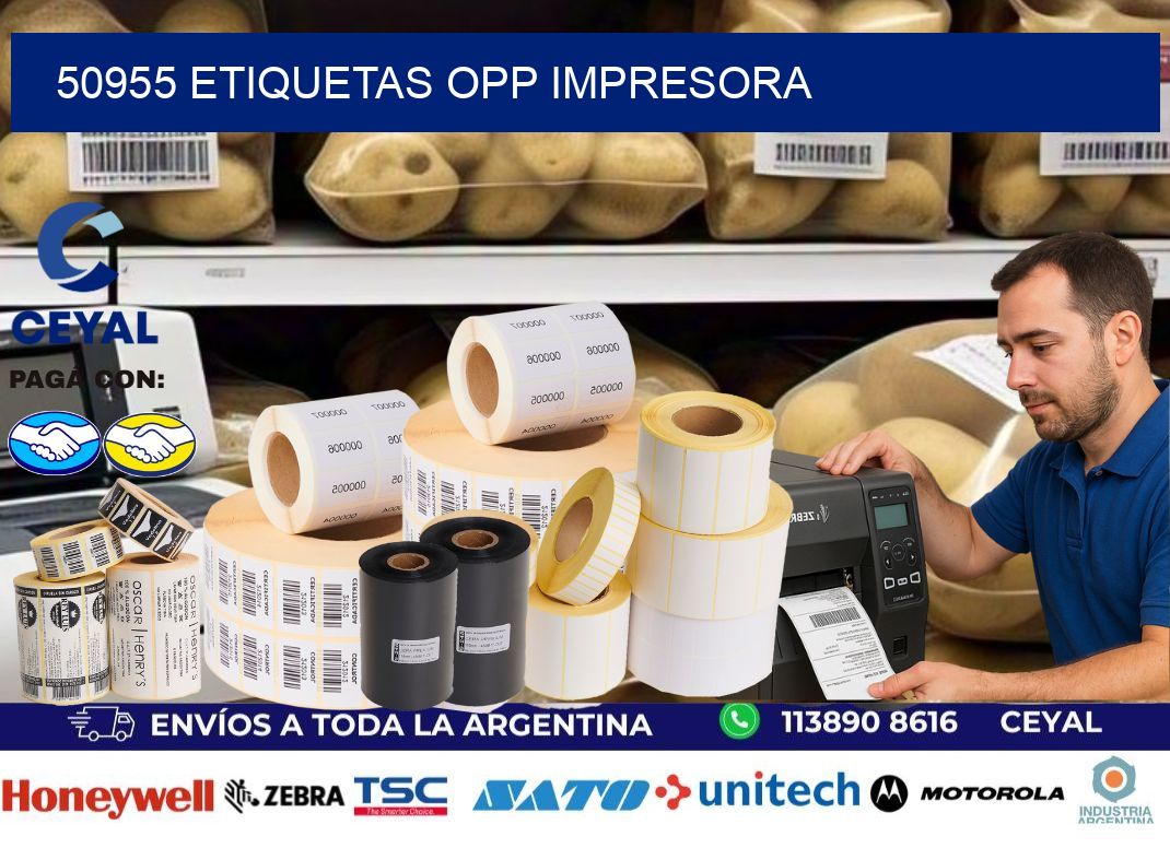 50955 etiquetas opp impresora
