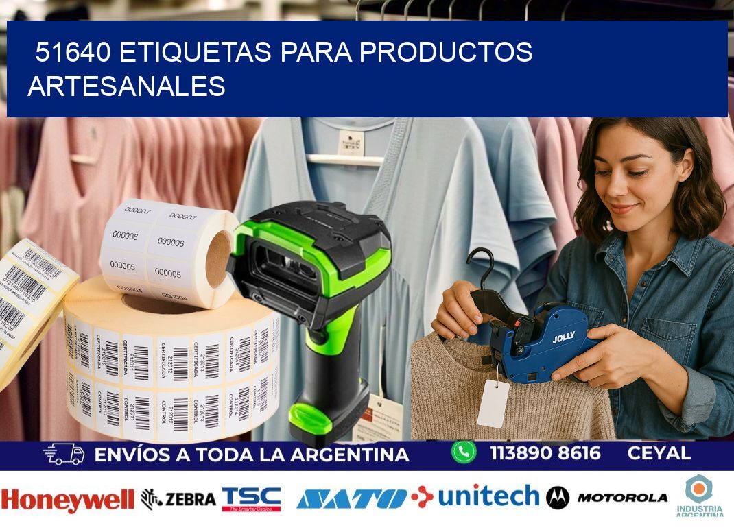 51640 Etiquetas para productos artesanales
