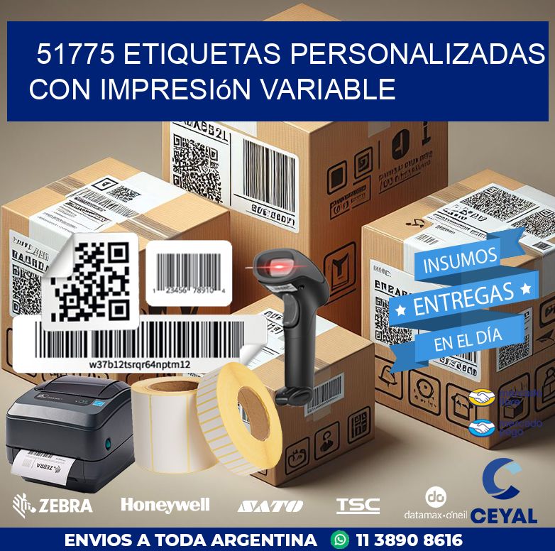 51775 etiquetas personalizadas con impresión variable