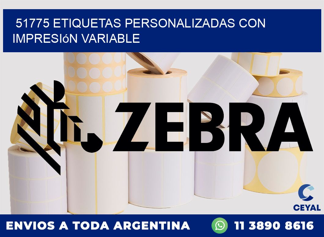51775 etiquetas personalizadas con impresión variable