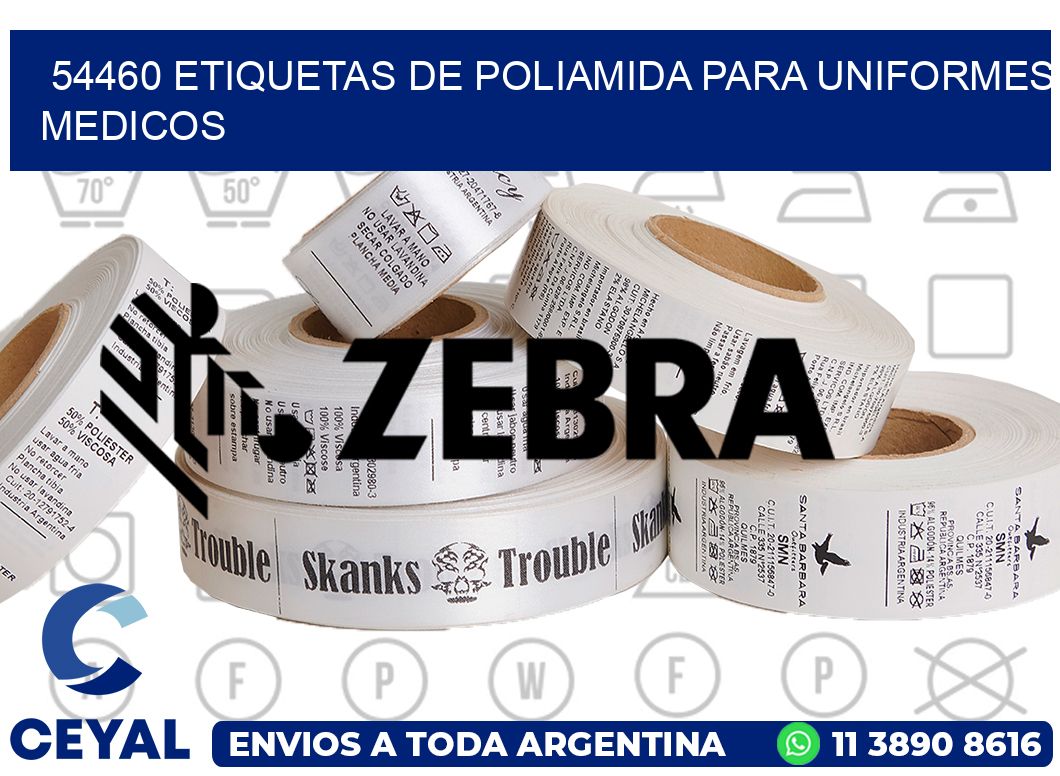54460 Etiquetas de poliamida para uniformes medicos