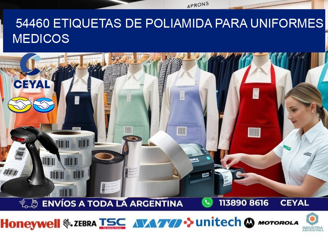 54460 Etiquetas de poliamida para uniformes medicos