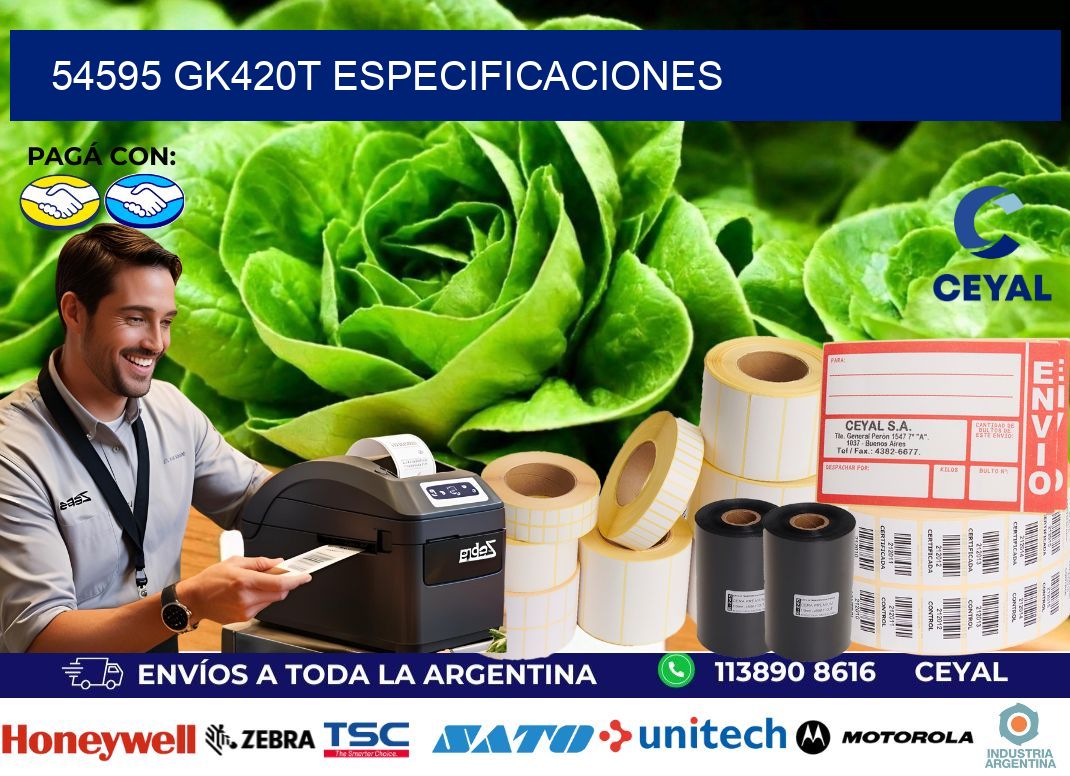 54595 GK420T especificaciones