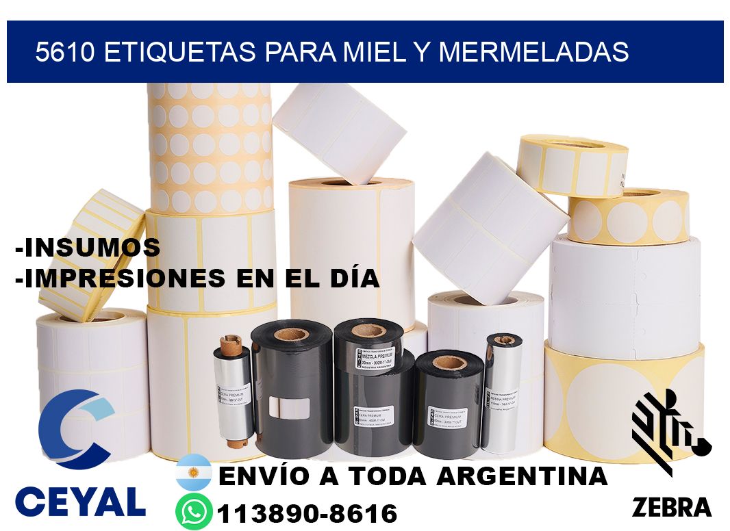 5610 Etiquetas para miel y mermeladas