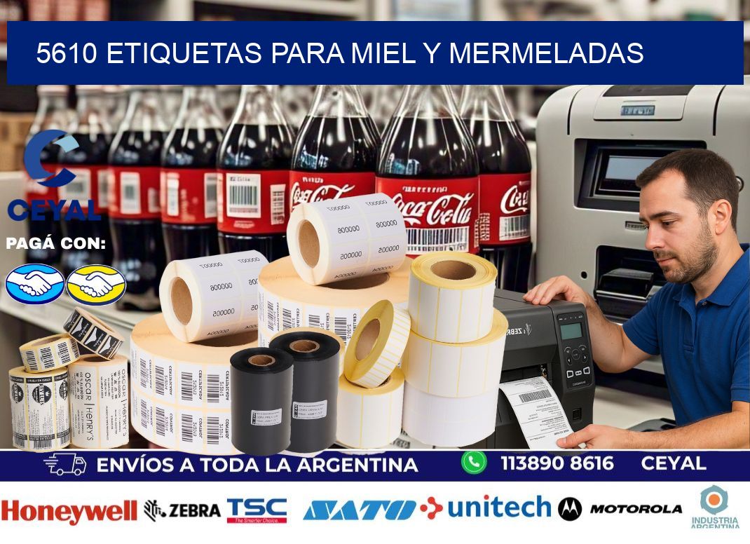 5610 Etiquetas para miel y mermeladas
