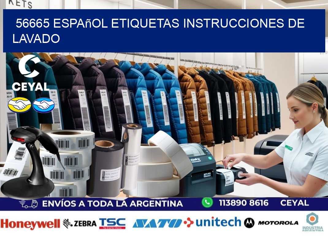 56665 español etiquetas instrucciones de lavado