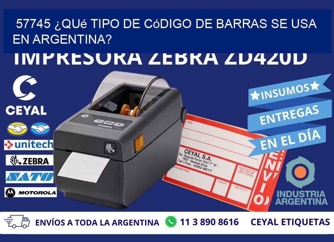 57745 ¿Qué tipo de código de barras se usa en Argentina?