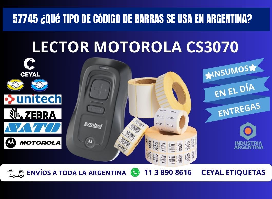57745 ¿Qué tipo de código de barras se usa en Argentina?