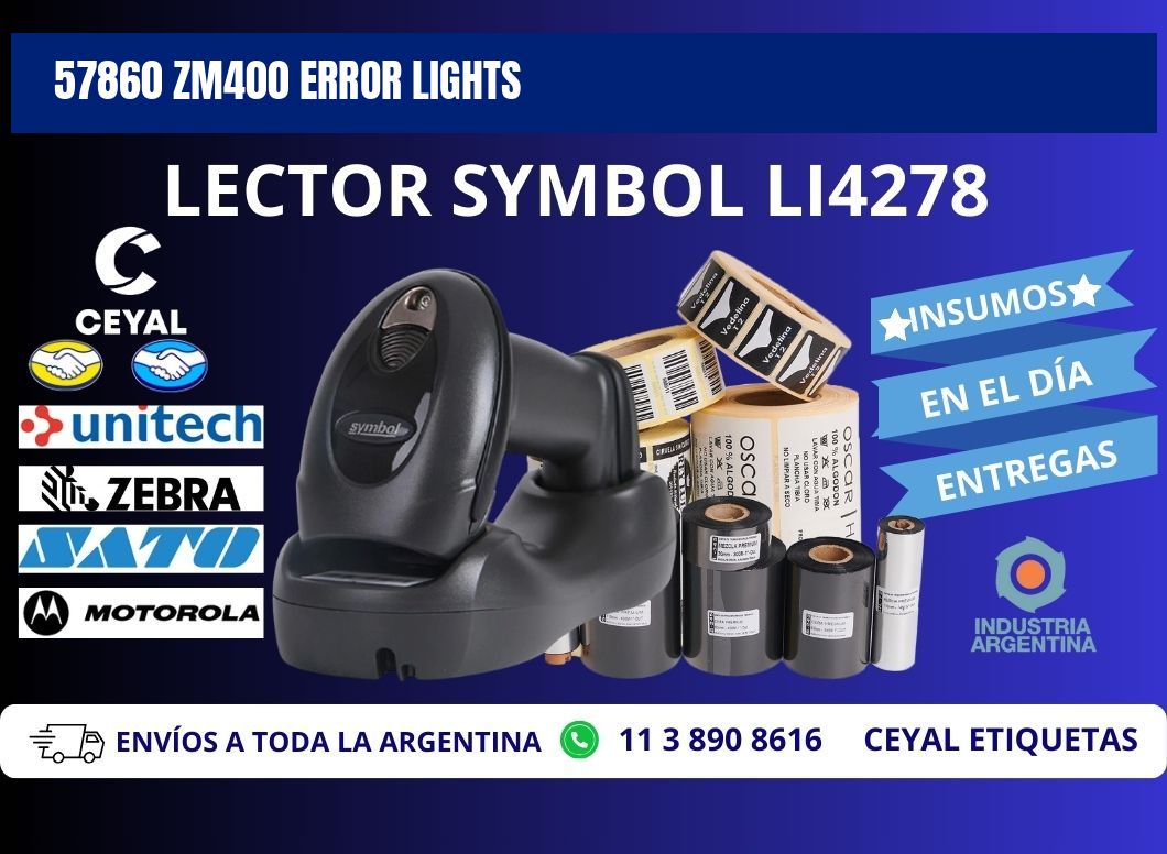 57860 ZM400 error lights