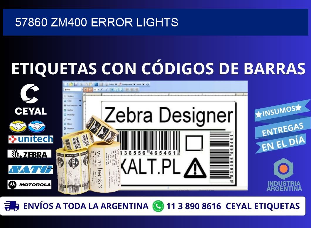 57860 ZM400 error lights