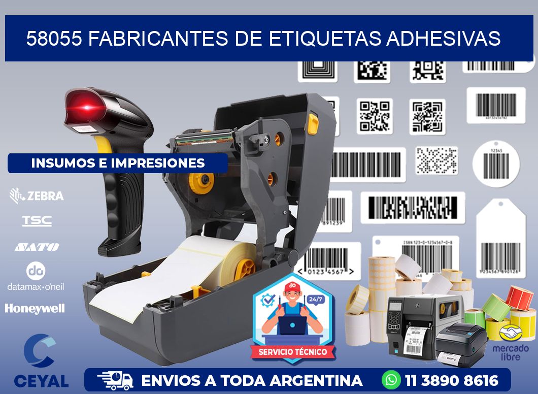 58055 Fabricantes de etiquetas adhesivas