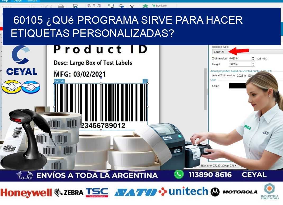 60105 ¿Qué programa sirve para hacer etiquetas personalizadas?