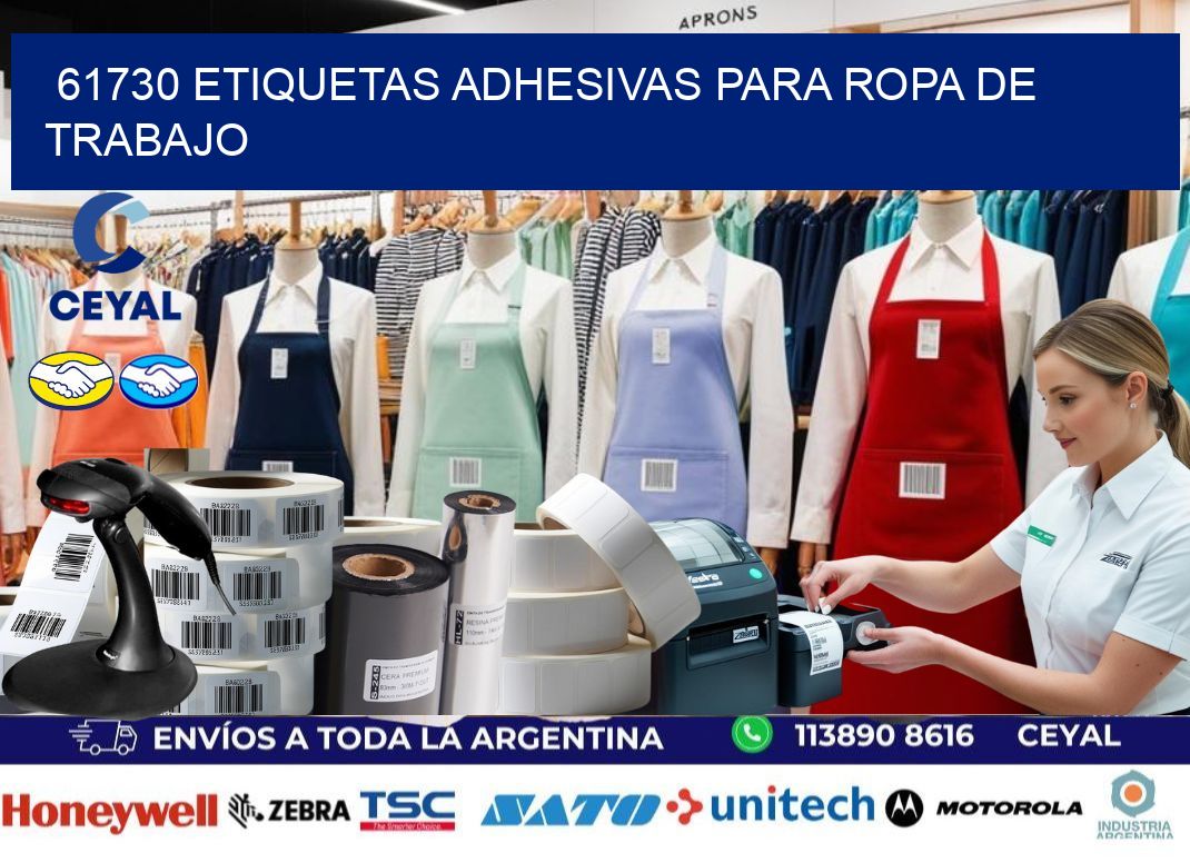 61730 Etiquetas adhesivas para ropa de trabajo