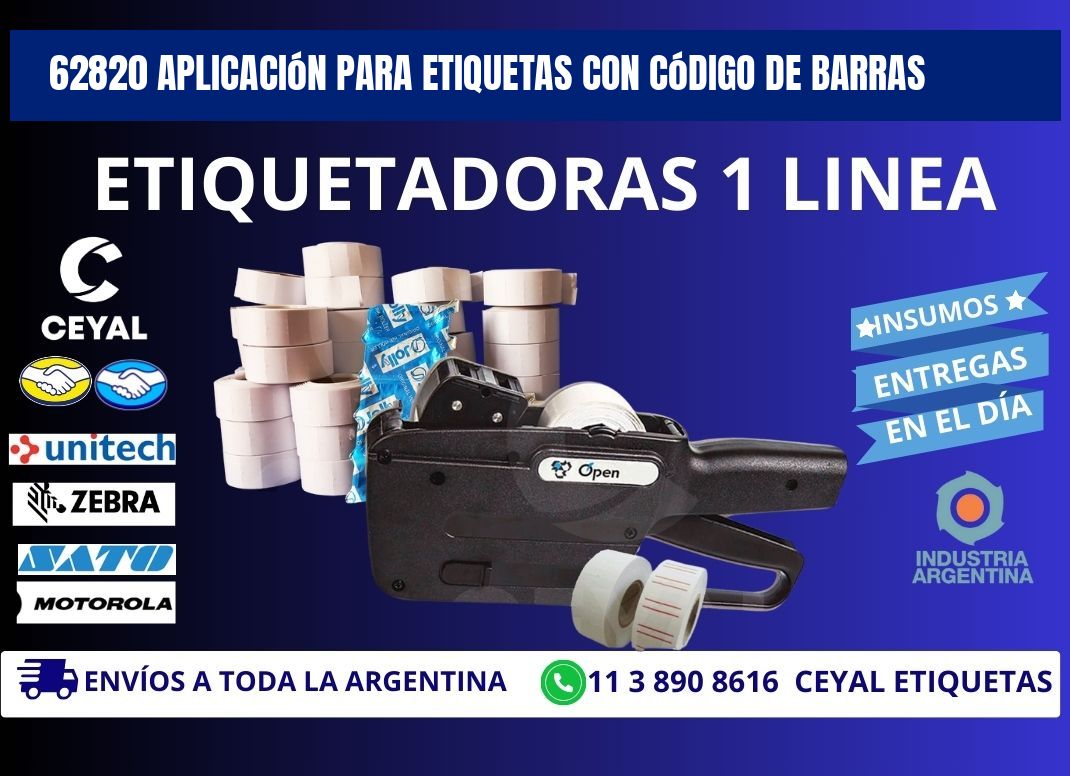 62820 Aplicación para etiquetas con código de barras