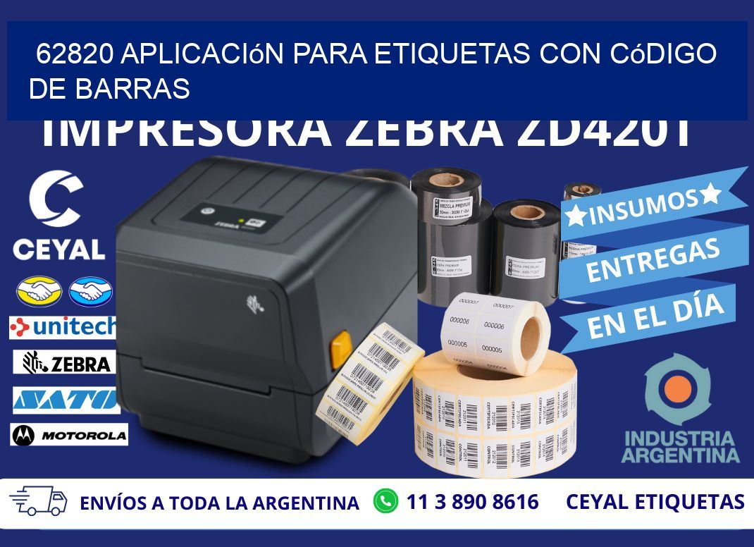 62820 Aplicación para etiquetas con código de barras