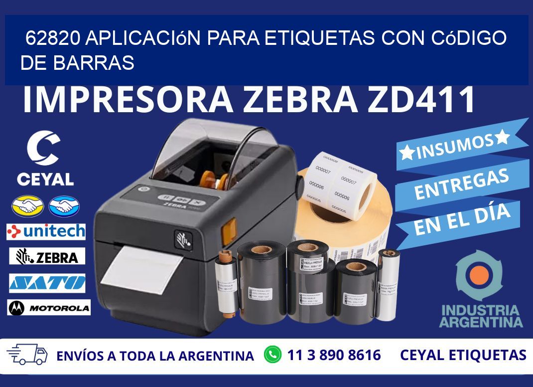 62820 Aplicación para etiquetas con código de barras