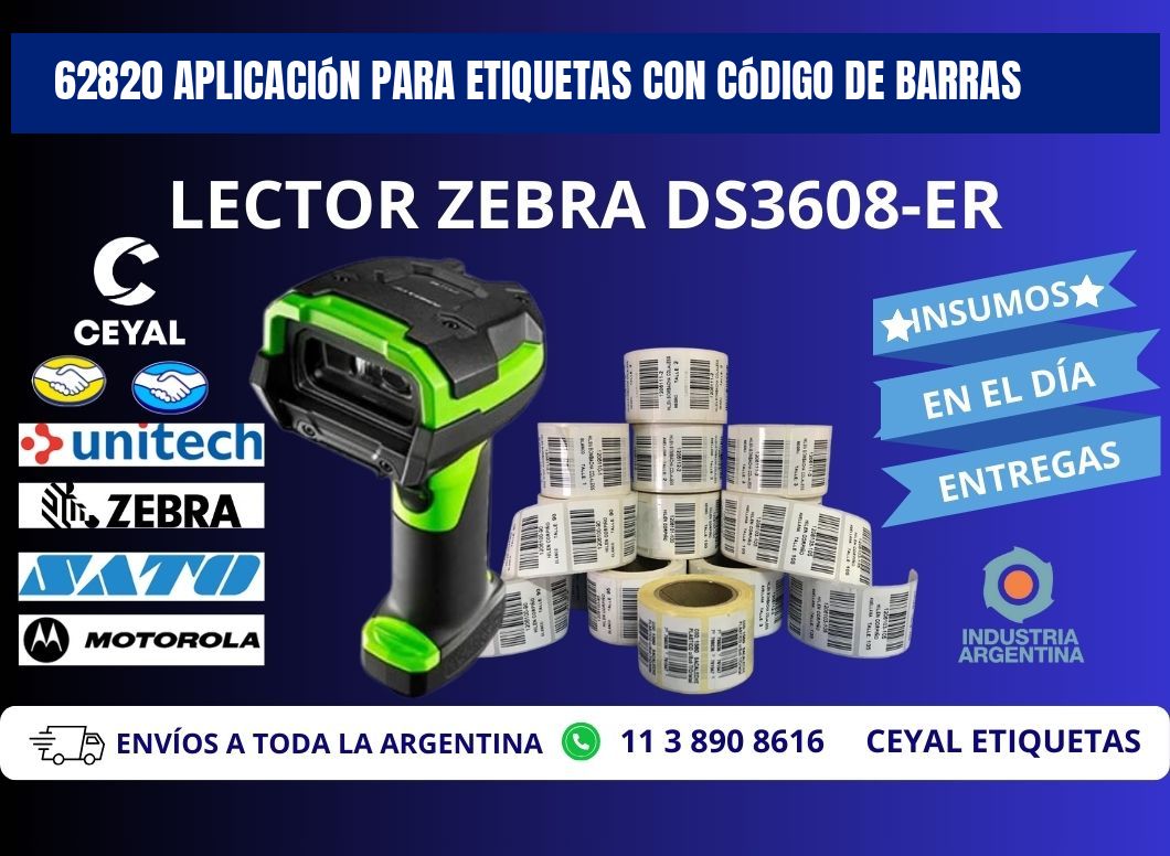 62820 Aplicación para etiquetas con código de barras