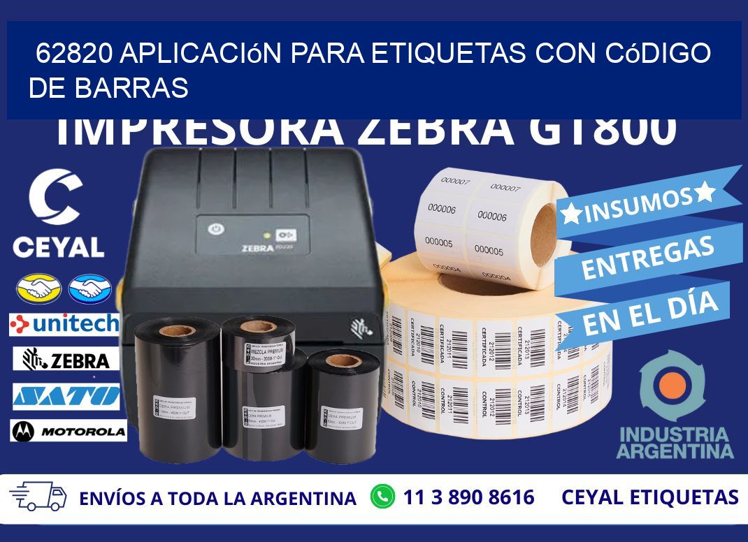 62820 Aplicación para etiquetas con código de barras