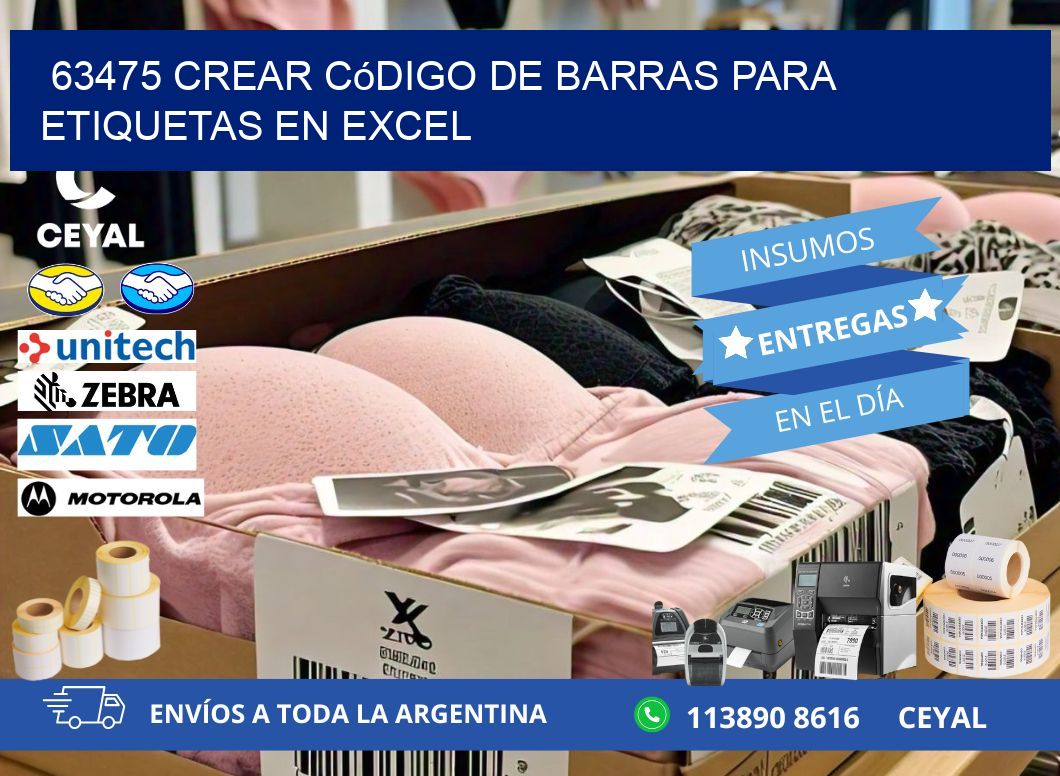63475 Crear código de barras para etiquetas en Excel