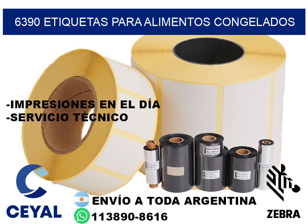 6390 Etiquetas para alimentos congelados