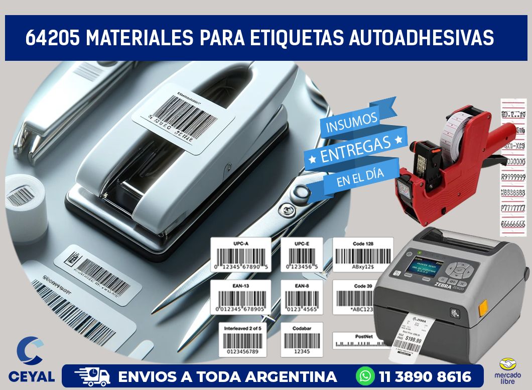 64205 materiales para etiquetas autoadhesivas