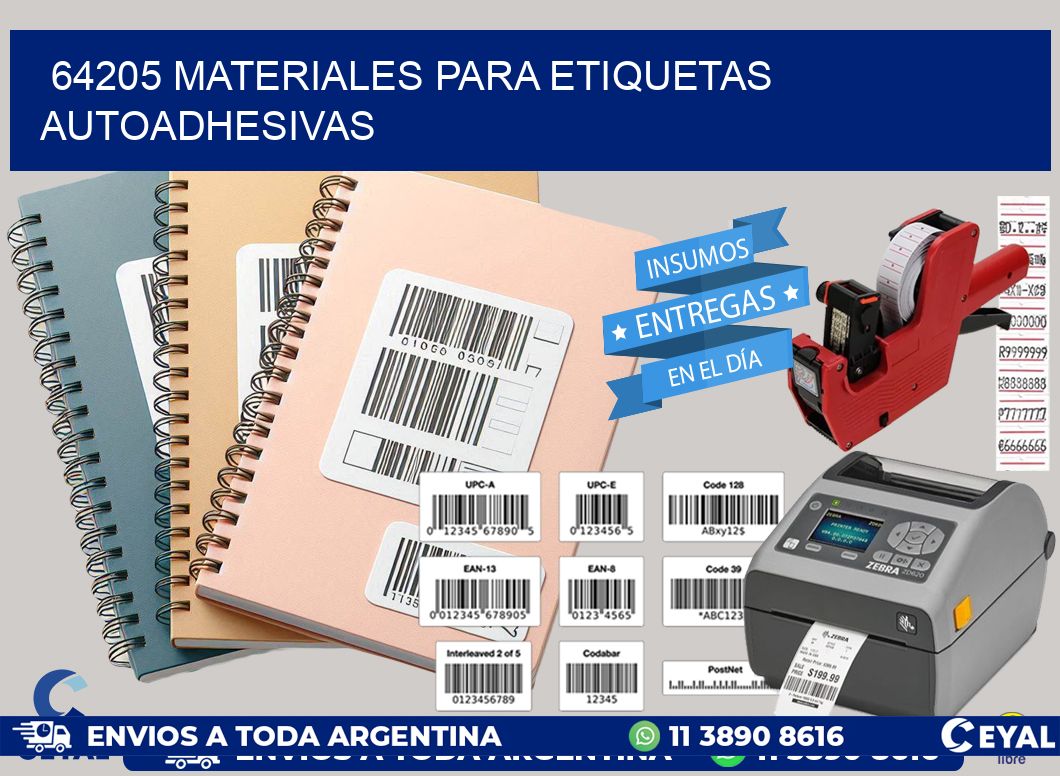 64205 materiales para etiquetas autoadhesivas
