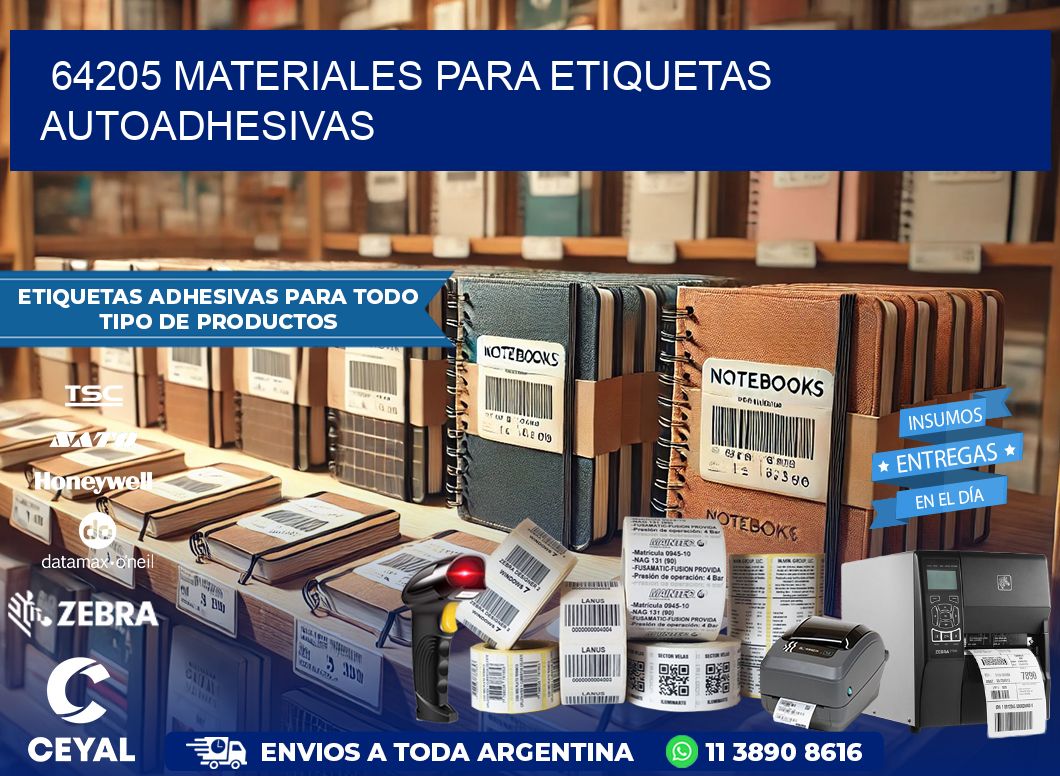 64205 materiales para etiquetas autoadhesivas
