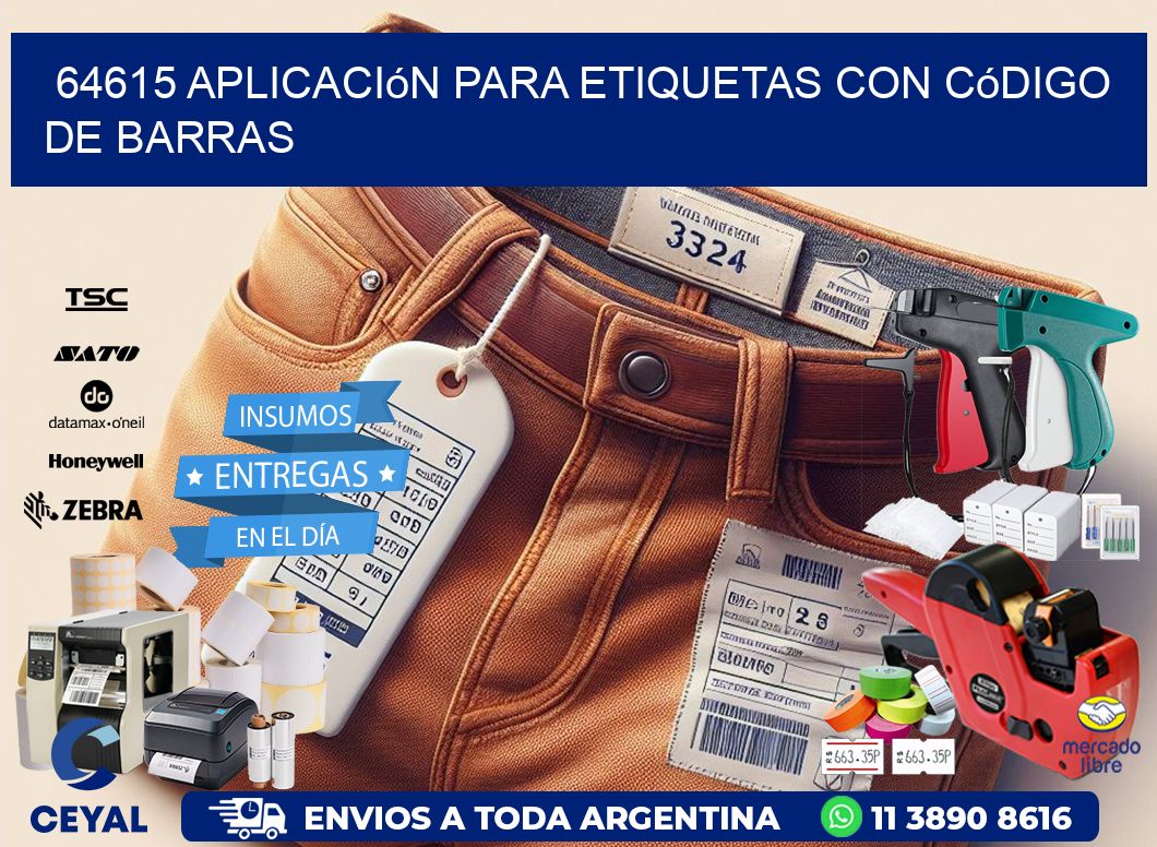 64615 Aplicación para etiquetas con código de barras