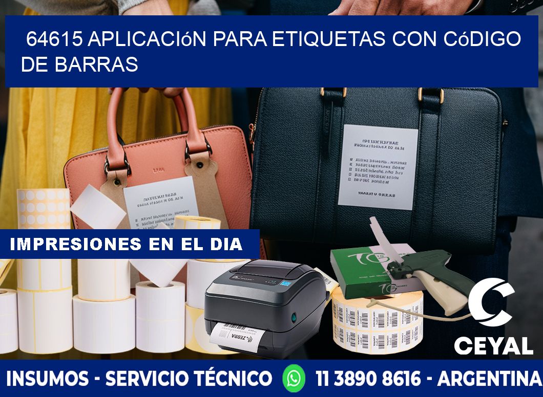64615 Aplicación para etiquetas con código de barras