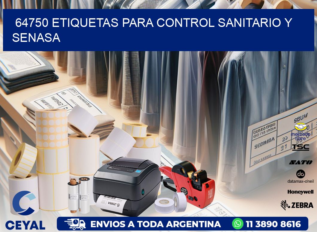 64750 etiquetas para control sanitario y SENASA