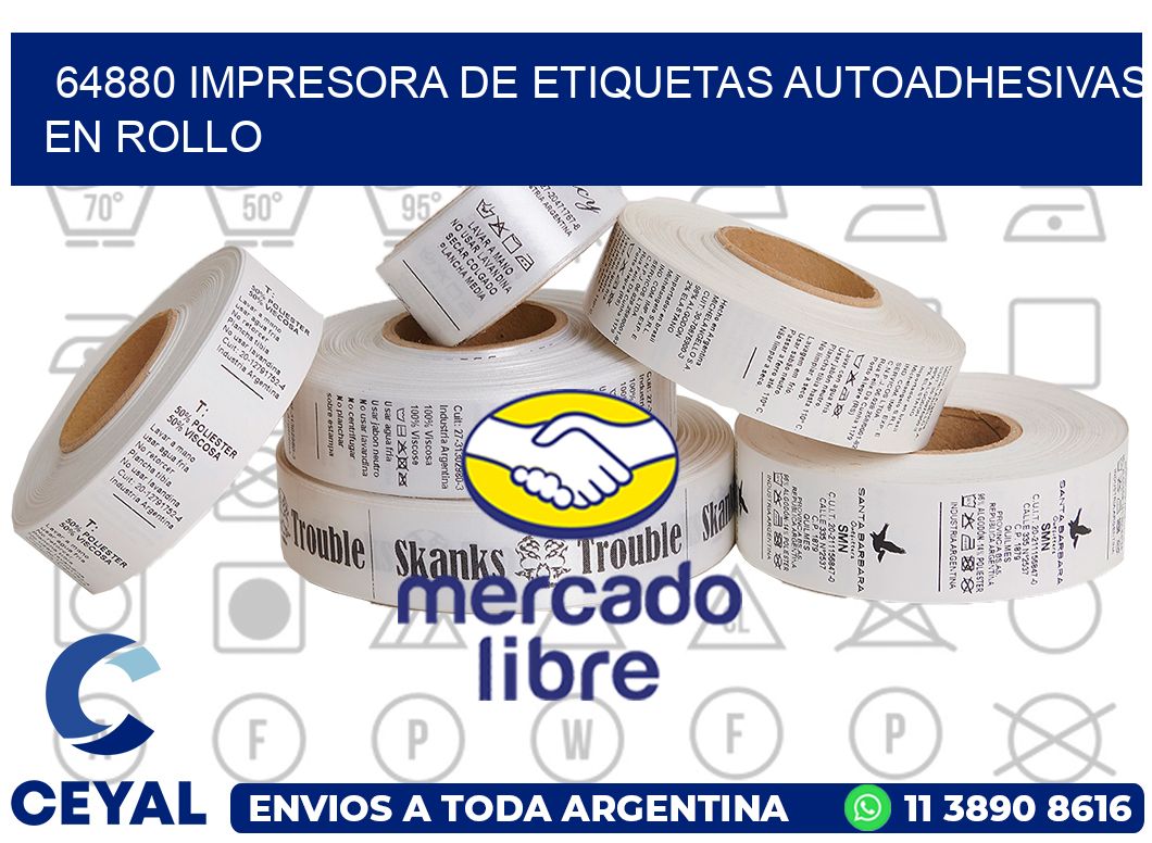 64880 impresora de etiquetas autoadhesivas en rollo