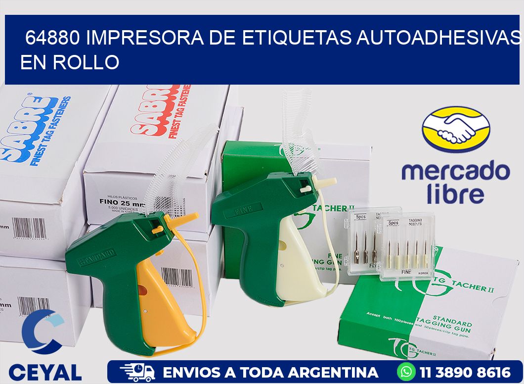 64880 impresora de etiquetas autoadhesivas en rollo