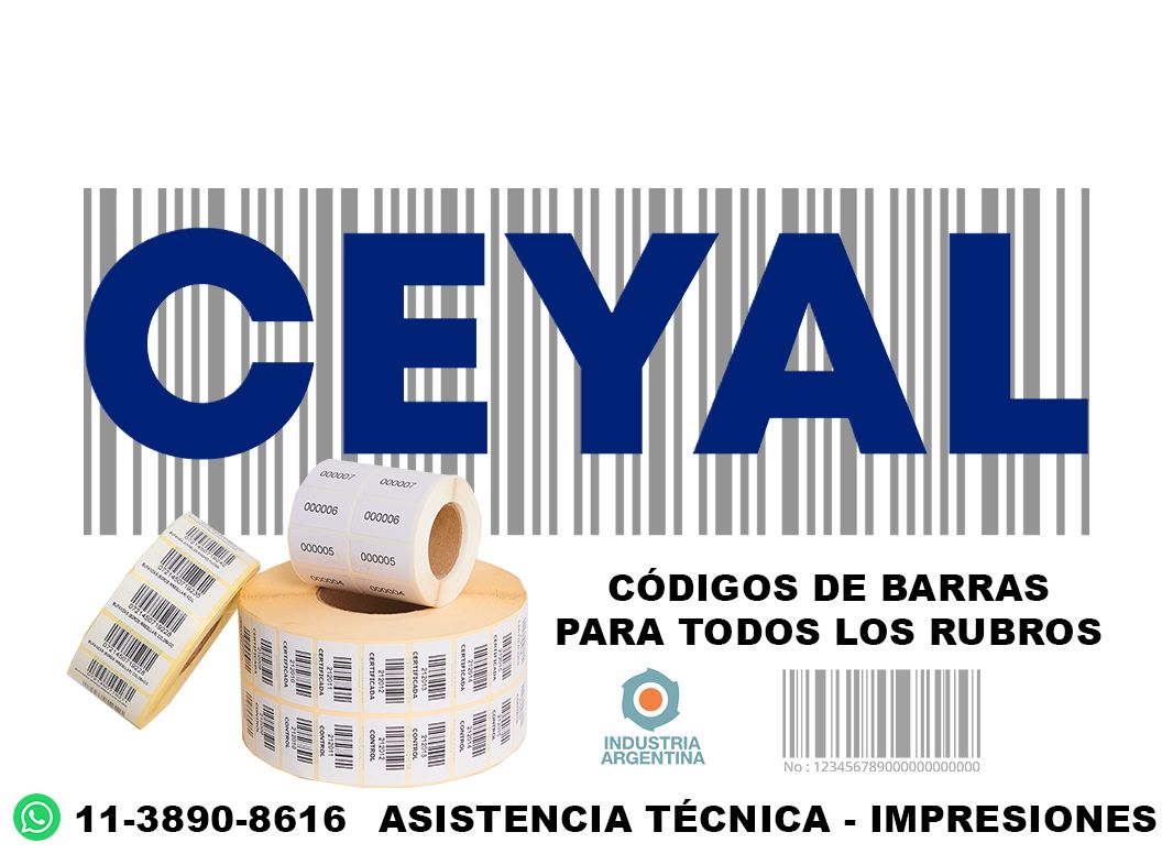65865 Etiquetas con código de barras para ropa