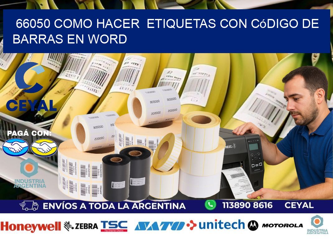 66050 Como hacer etiquetas con código de barras en Word