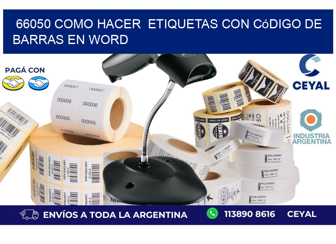 66050 Como hacer etiquetas con código de barras en Word